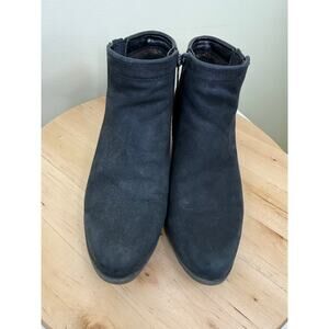 Blondo Valli Waterproof Nubuck Ankle Booties Black Size 7